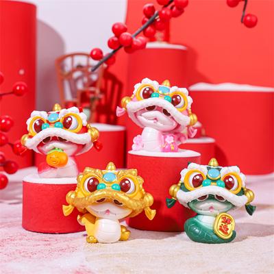 The Year of Snake Figurines Cute Miniature Snake Statue Lucky Snakes Ornament Creative New Year Gifts for Children