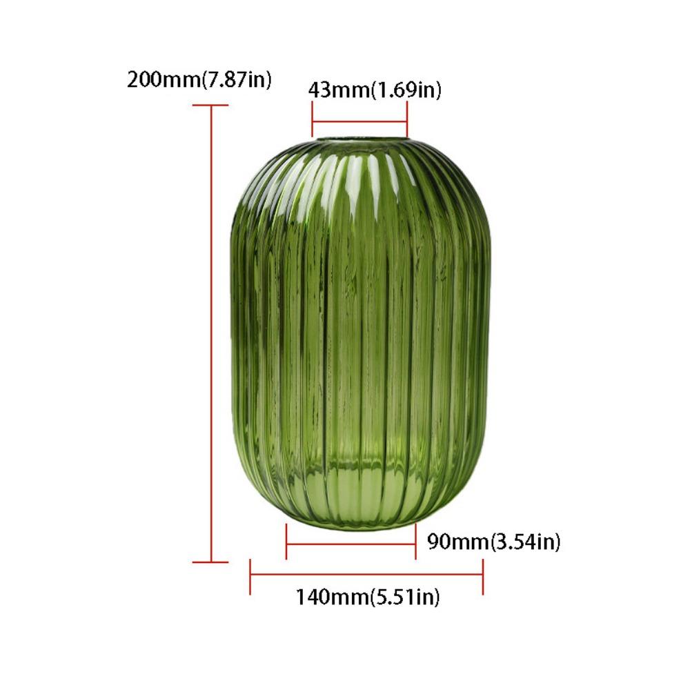 Striped Glass Lamp Shade  Lantern Shaped Decorative Cover Vertical Striped  Light Fixture