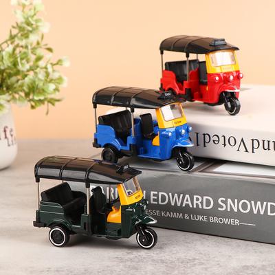 Alloy Tricycle Retro Simulation Model Three Wheeled Motorcycle Toy Diecast Car