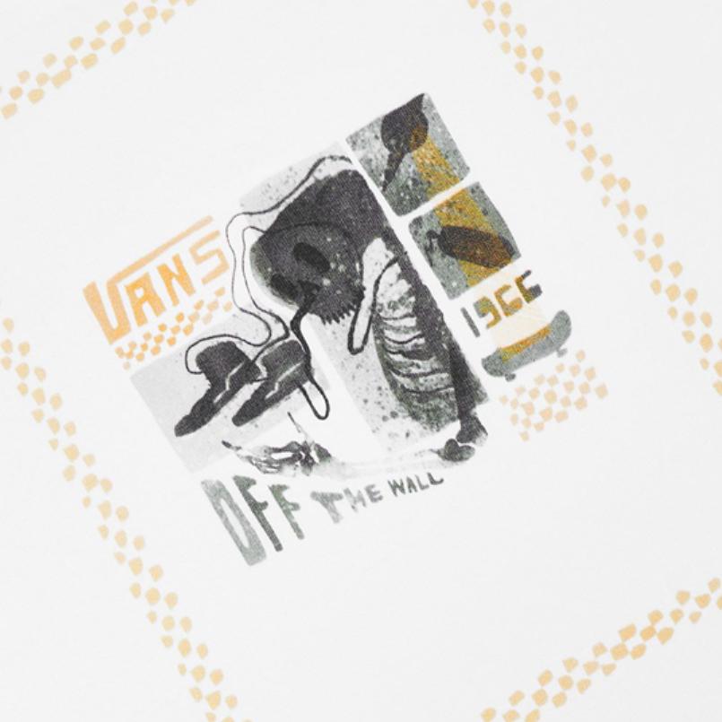 Vans OTW Artist Zijing Wang Collaboration Personalized Print Short Sleeve T-Shirt Unisex Tops White VN0A4URMWHT