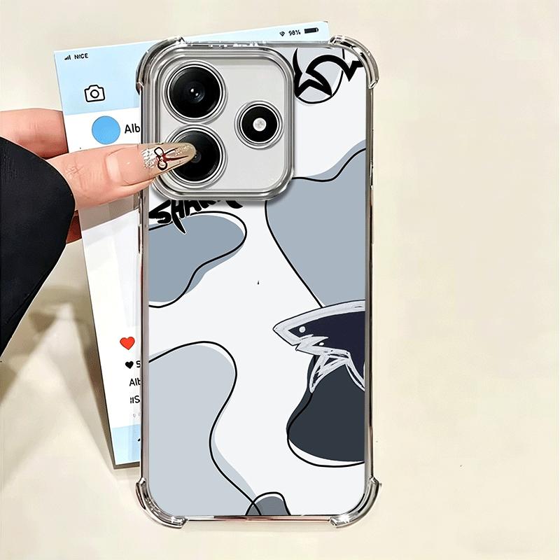 

Doodle Style Shark Collage Soft Phone Case For Xiaomi Poco X7 X8 Pro Max X6 X5 X3 F8 Ultra F7 M8 M7 M5S Redmi 15C 15A 15 14C 13C Xiaomi Redmi 13C 4G