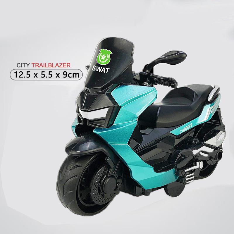 Çocuklar Ataletli Motosiklet Oyuncakları Erkekler Pedallı Vintage Geri Çekmeli Mini Motosiklet Modeli Sürtünme Güçlü Simülasyon Araba Oyuncakları Çocuklar İçin