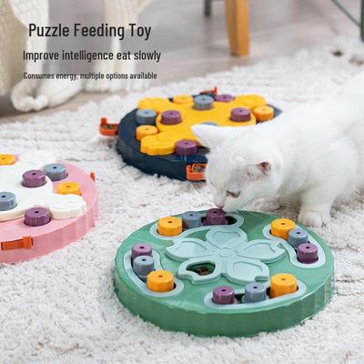 Sakura Slow Feeder: Automatic Bowl & Puzzle Toy for Dogs and Cats