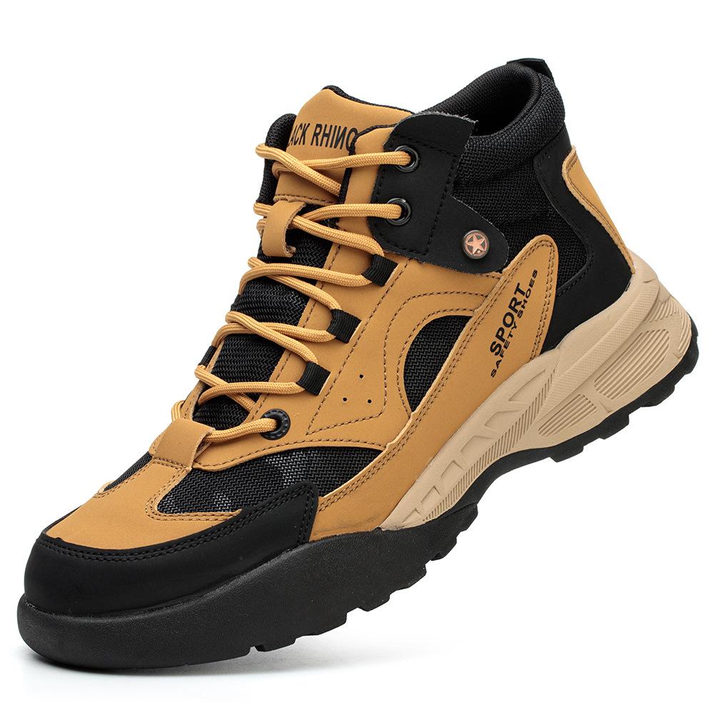 Steel Toe Safety Boots for Men Industry Construction Waterproof Boots Non Slip Work Shoes Lightweight Comfortable Safety Shoes