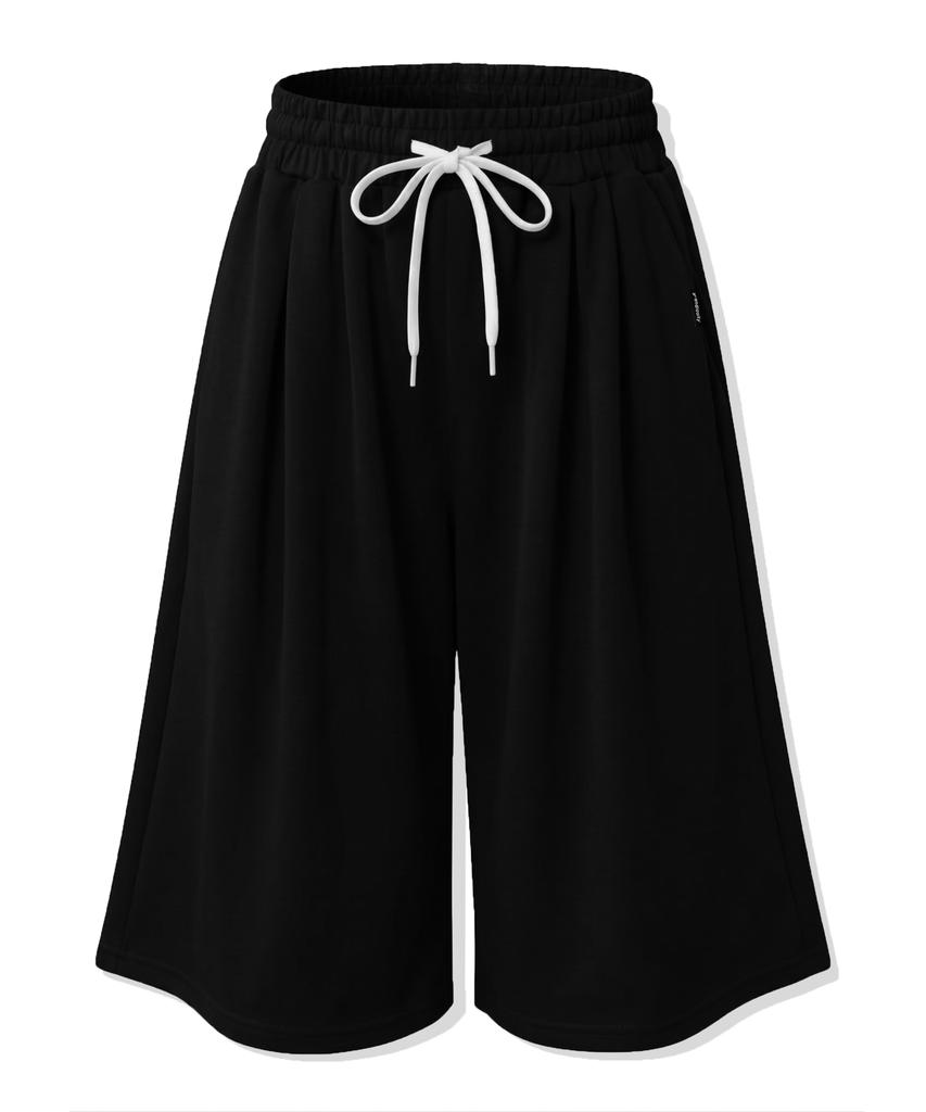 Grandiosity [Gym Wear] Super Wide Bermuda Sweatpants (2 Colors)