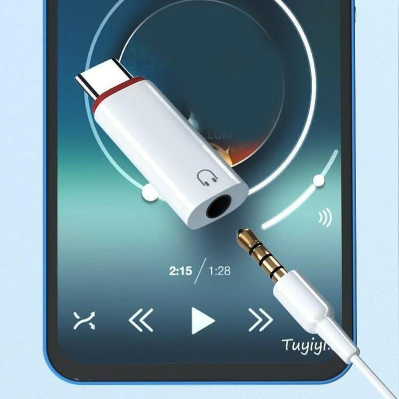 Compactly Type C to 3.5mm Audios Converters Laptops USB C to Auxs Audios Dongle for Androids Device Durability ABS Shell