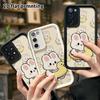 Phone Case: 2D Flat Samsung Galaxy A34 A35 M05 M06 S20 S22 S21 FE Plus 5G Protective Case, with Little Bunny and Yellow Duck, Perfect Christmas and Ha