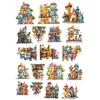 18/36pcs Creative Self-made Colorful Fairy Tale Town Scrapbooking Stickers/decorative /DIY Craft Photo Albums Planner Stickers