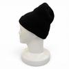 Great CHANEL Knit cap COCO Mark embroidered beanie knit hat black cashmere 15B Used
