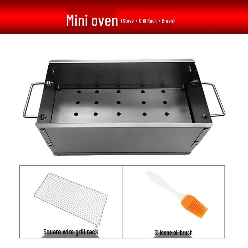 Portable One-Person Charcoal Grill: Outdoor/Indoor BBQ Skewer Stove