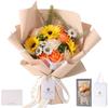 Fiorifiore Soap Flowers Sunflower Bouquet Day Gift Popular Present Day Birthday Artificial Flowers Daisy Roses Women Graduation Retirement Farewell