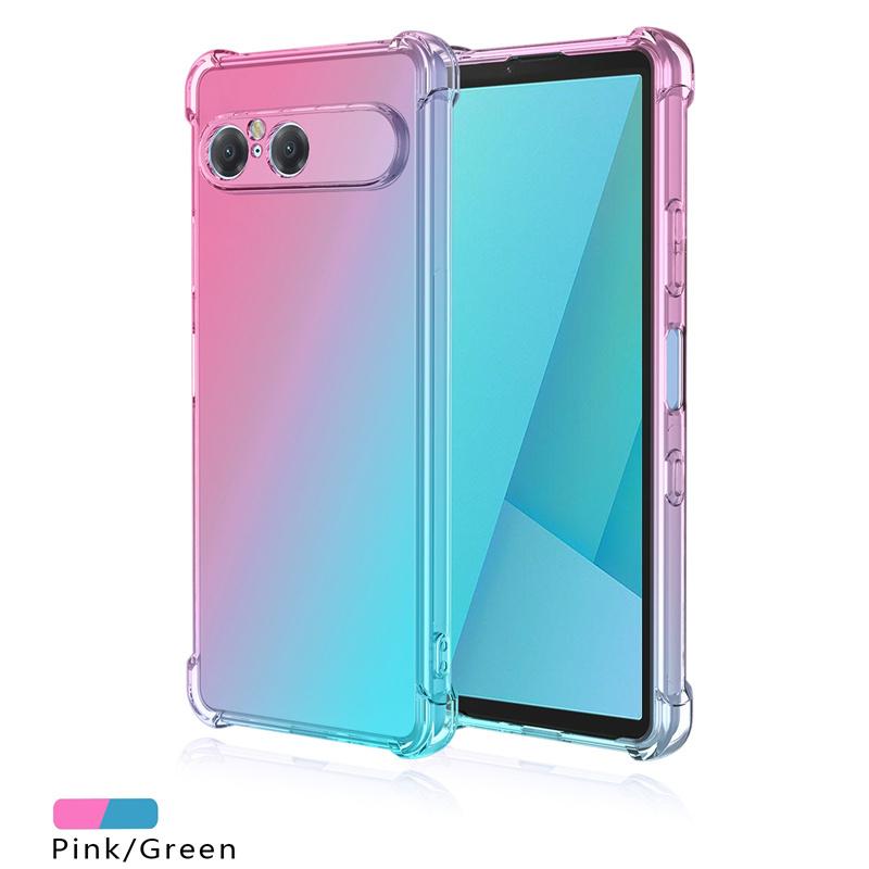 

For Sony Xperia 10 VII 1 VI Rainbow Ultra Thin Shockproof Gradient Case for Xperia 10 1 V II Four-corner Silicone Soft Cover Sony Xperia 10 VII