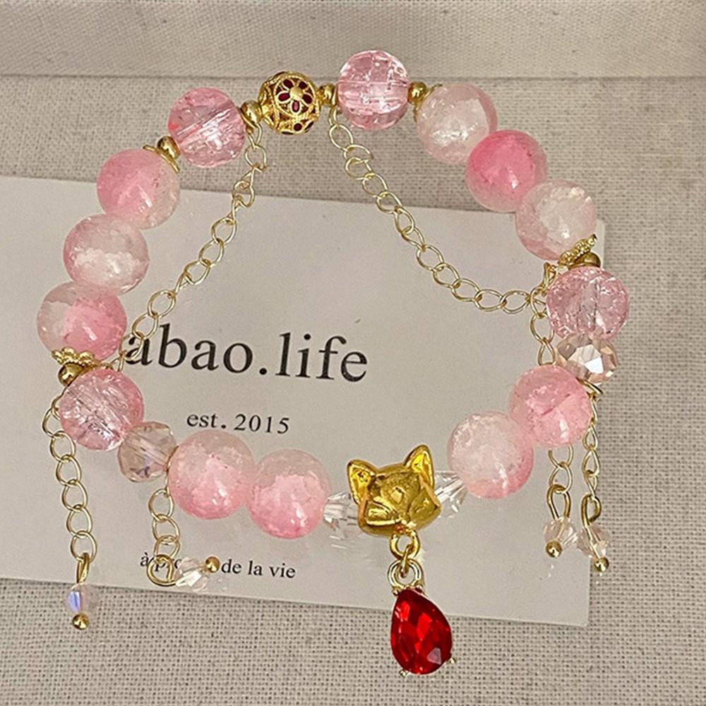 New Fashion Anime Jewerly Genshin Impact Wanderer Yae Miko Scaramouche Cosplay Fox Pendant Beads Bracelet Costume Props Gifts