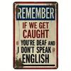 Retro Humor Metal Wall Sign for Living Room