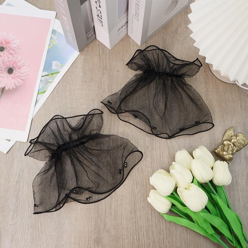 1Pair Detachable Wedding Cuffs Lace Mesh Bride Wristband Elegant Fake Hand Sleeves Party