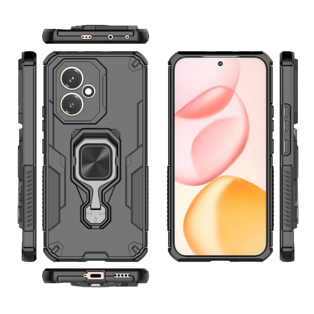 Pro Honor 400 5G (Globální) Pouzdro Otočný Prsten Stojánek PC+TPU Nárazuvzdorný Kryt na Telefon