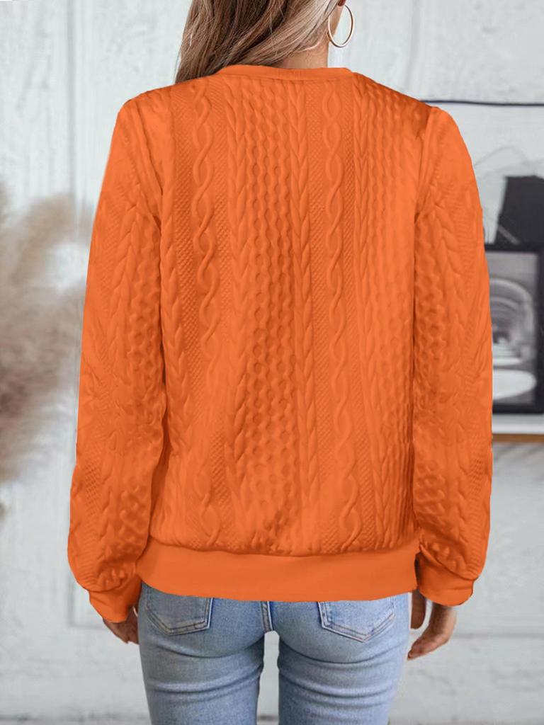 2024 Autumn/Winter European & American Casual Zipper Neckline Long Sleeve Women's Sweatshirt