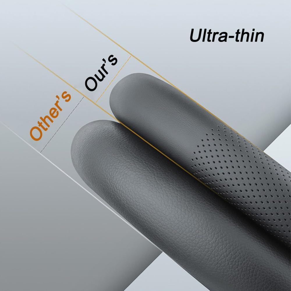 XHRING D-Shaped Car Steering Wheel Cover For Volkswagen VW Atlas Tiguan ID.4 Taos Passat Golf Jetta Beetle Polo GTI CC Touareg SE SEL R-Line S Cross