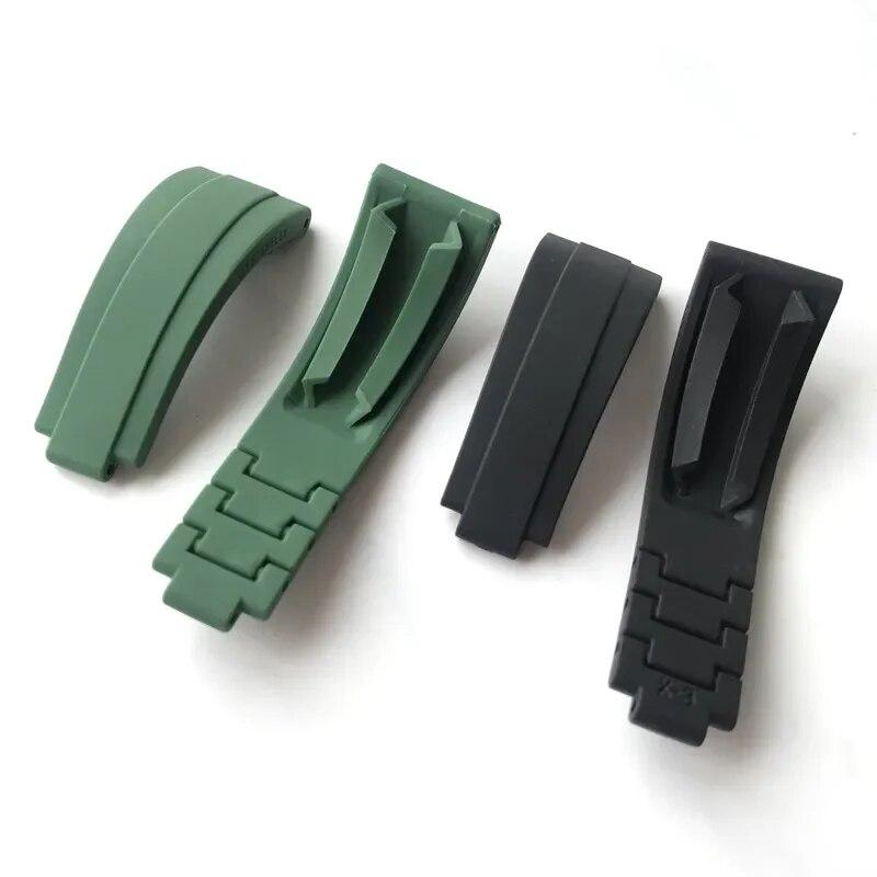 20 mm Naturkautschuk-Silikon-Uhrenarmband mit Schnalle für Rollenarmband Daytona Submariner DEEPSEA GMT SEAMARSTER OYSTERFLEX