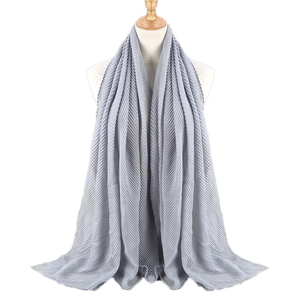 Twill Creased Wrinkle Scarf Cotton and Linen Muslim Headscarf Lady Hood Turban