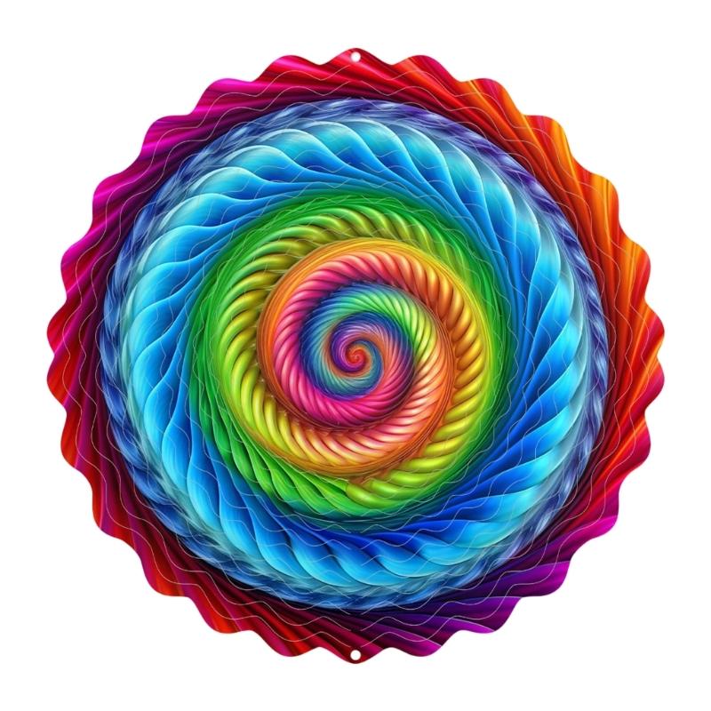 Ručně vyráběné barevné otočné zvonkohry kovové venkovní dekorace snadno zavěsitelný dekorativní přívěsek příslušenství