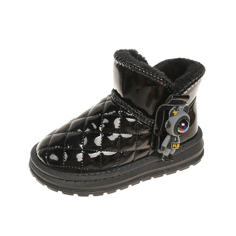 

Горячая Распродажа Детские Хлопковые Ботинки Уличные Зимние Теплые Снежные Ботинки Противоскользящие Удобные На Плоской Подошве Высокие Практичные Кроссовки 26 чёрный