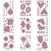 Lace Fake Tattoo Temporary Tattoo Red Mehndi Stickers Red Henna Tattoo Decals  Women/Lady