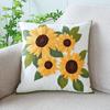 45X45Cm Green Fresh Tulip Throw Pillow Cover Flower Embroideredstamping Waist Cushion Cover Decor Home Decorative Pillowcase