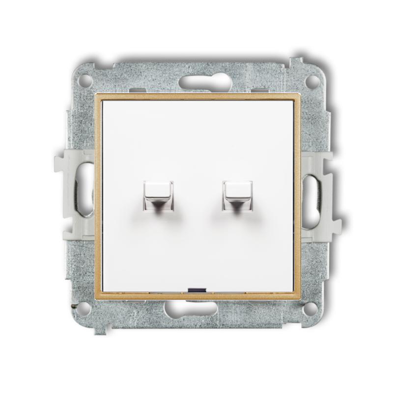 Roller Blind Switch Module Without Frame Usa Karlik Mini Color White/gold