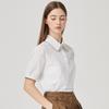 LIKK Color Line Texture Woven Short Sleeve T-Shirt (White)_L4B1-Ts02C