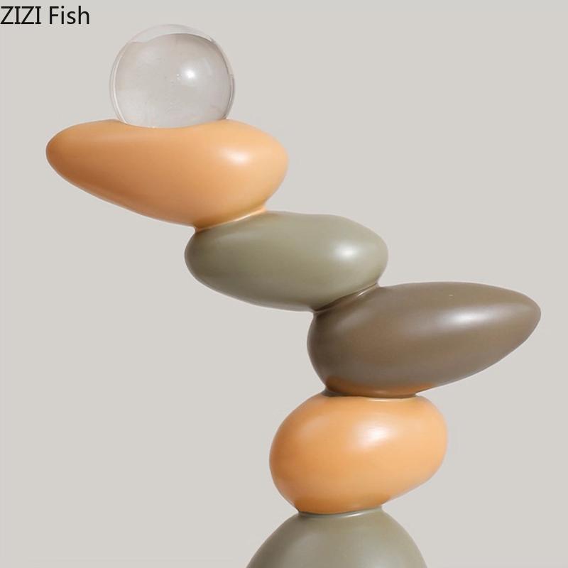 Colorful Stacked Stone Landscape Mountain Peak Ornaments Desk Decoration Creative Landscape Modern Crafts Room Aesthetic Decor