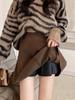 Women's Versatile High Waist A-line Woolen Skirt for Autumn/Winter