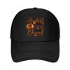 Thankful Grateful Blessed Leopard Pumpkin Fall Decor Mesh Baseball Cap Hip Hop