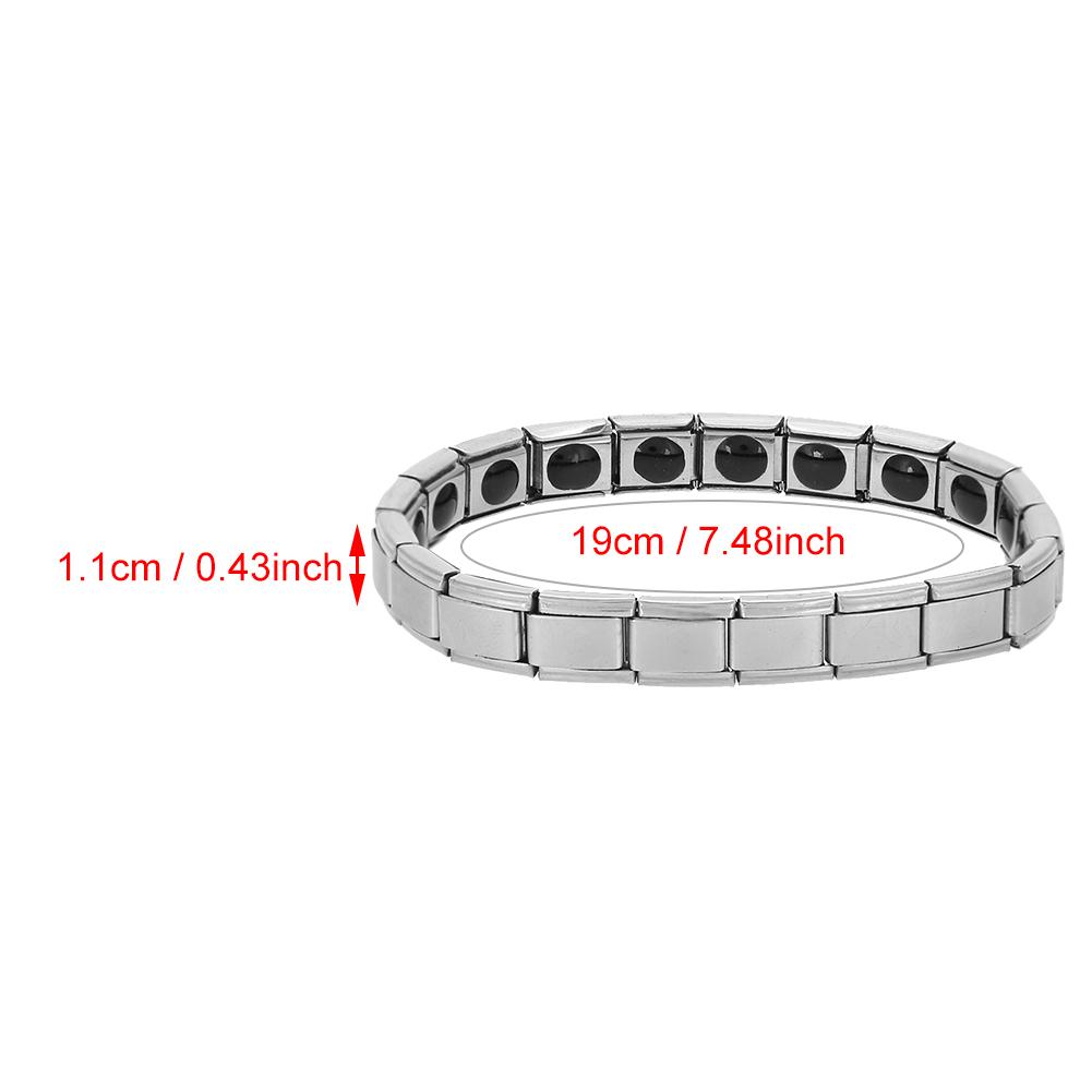 Simple   Unisex   Steel Bracelet Wristband Jewelry Bangle for Health Energy (Gold)