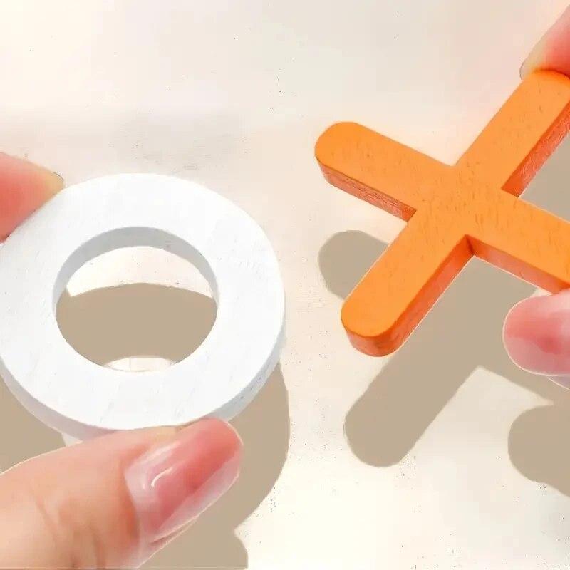 1pc Xo Tic Tac Toe Children Board Game Parent-child Interactive Logic Thinking Fun Game Children Puzzle Toys Gaming Gift