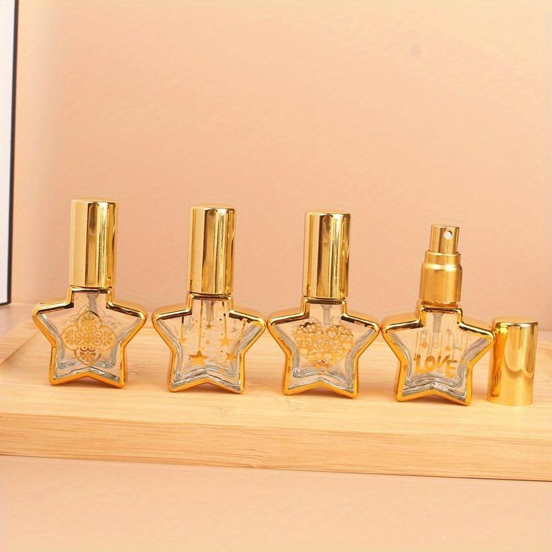 2pcs/set 8ML Luxury Golden Essential Oil Roller Bottle Refillable Perfume Bottle Glass Roll-On Essential Oil Bottle Cosmetics