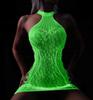 Glow In The Dark Mesh Bodystocking With A Hole Fluo Dress R.uni