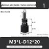 M3M4 Aluminum Alloy Hand-Tightening Flat Head Knurled Adjustment Screw Bolt
