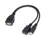 USB Female To Micro USB Male OTG Cable for Mobile Hard Drive & Phone Charging