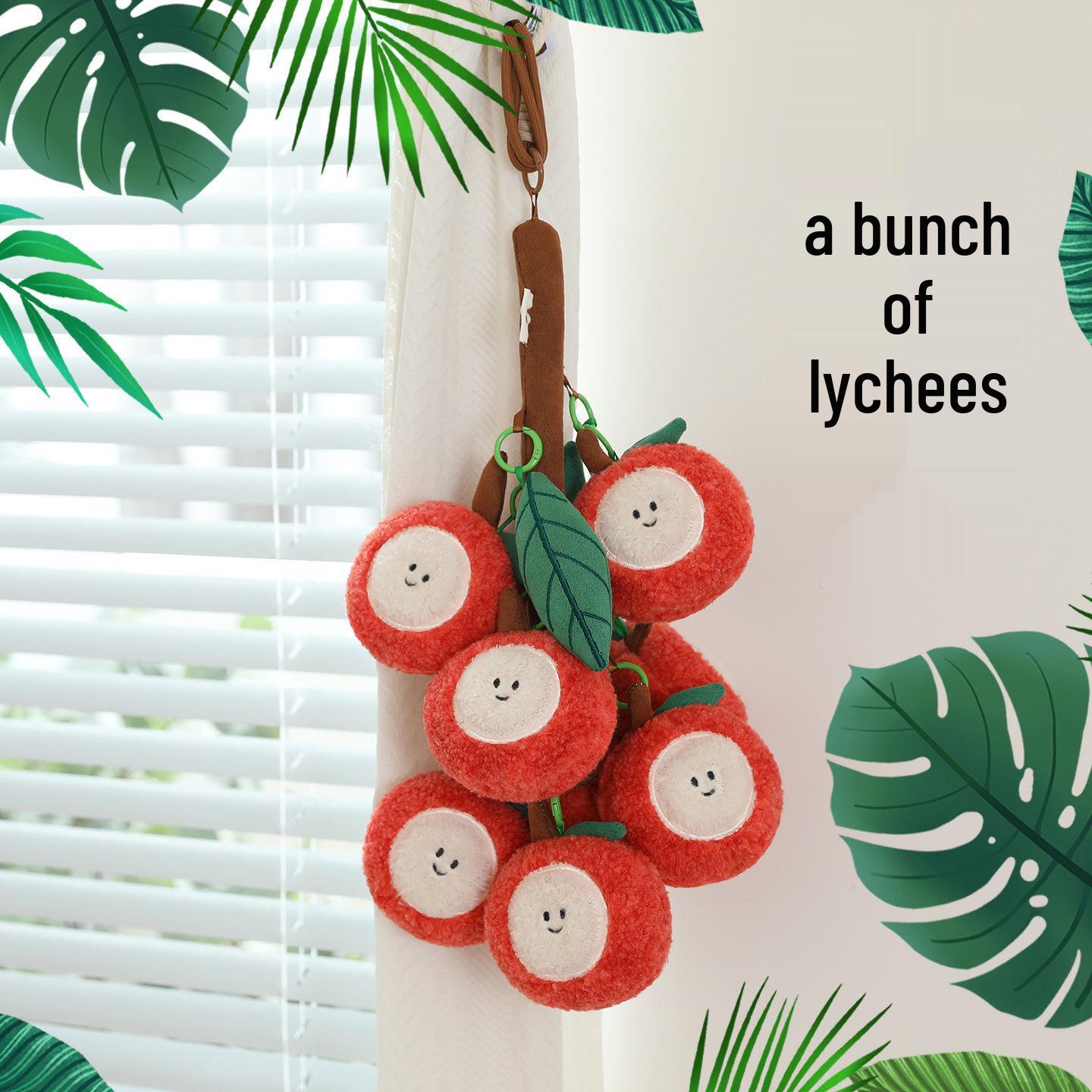 Мультяшная серия фруктов Личи Виноград Сумка кроссбоди Брелок Подвеска String