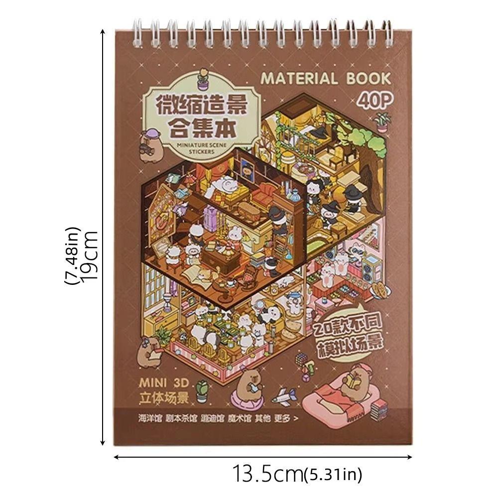 Dream Town 4.0 Series Scene Sticker Book Landscape Stickers Cottages Quiet Book  Scrapbooking