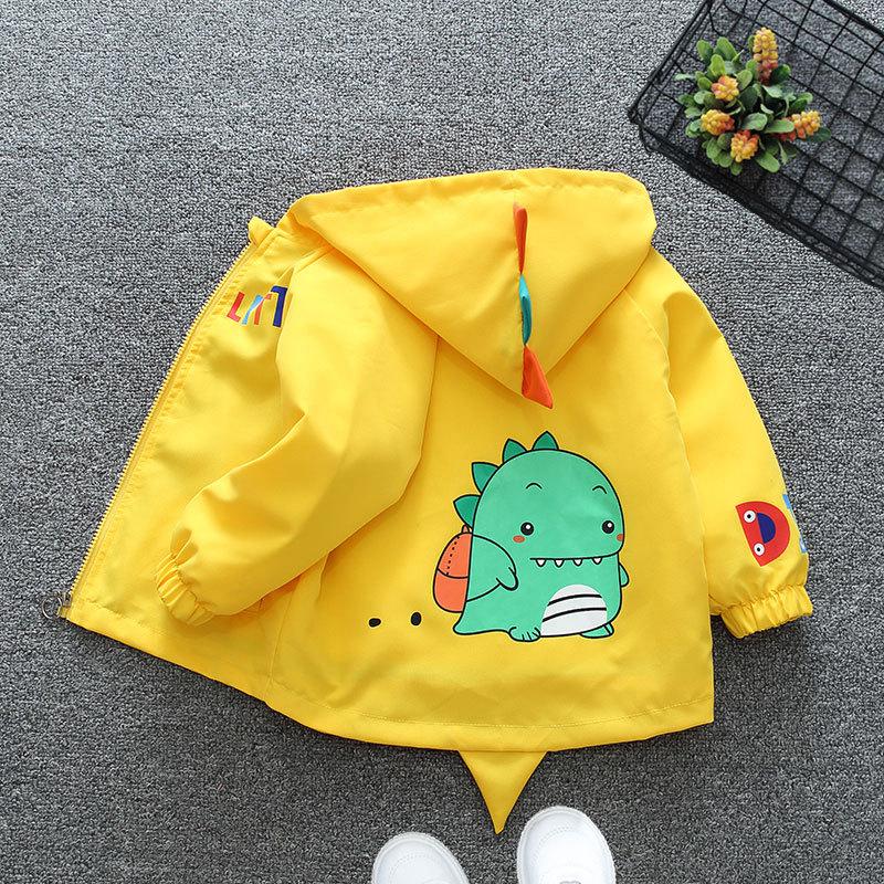 Veste fine d'automne Garçons et Filles Veste d'automne Section Printemps et Automne pour Enfants Petit Bébé Dessin Animé Hauts à Capuche