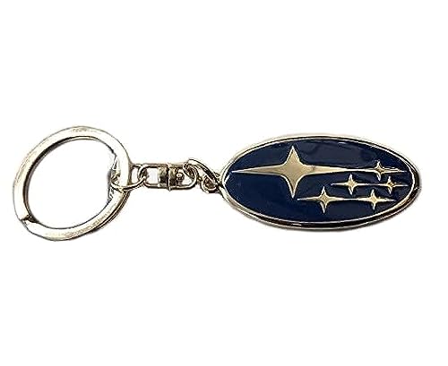 Genuine Subaru Logo Oval Key Tag, Key Ring, Key Chain, Blue, Small