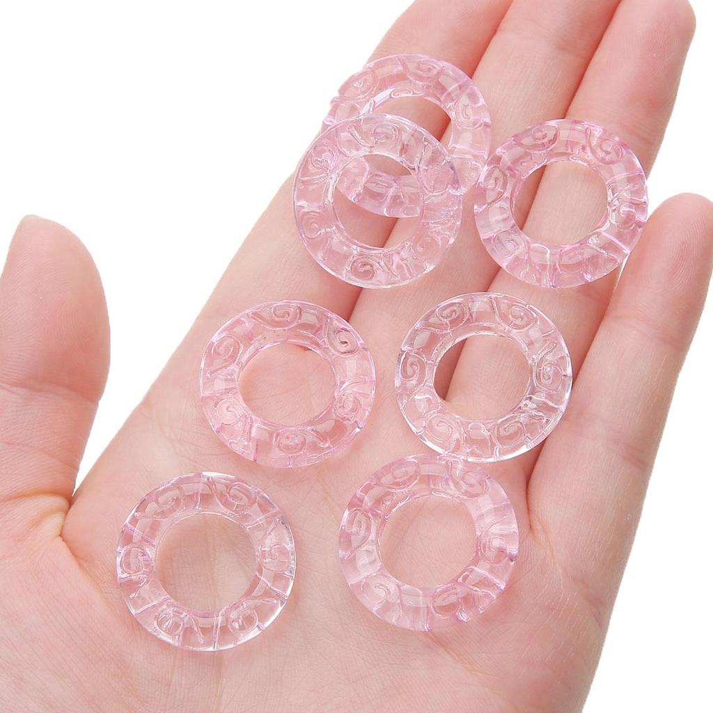 25mm 5 Stück/Beutel Glas Laufring DIY Armband Halskette Ohrringe Handwerk Schmuckzubehör