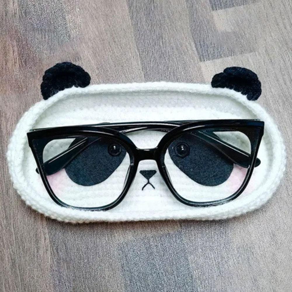 Nový Ručně háčkovaný držák na brýle Stolní dekorace Kreslený podnos na brýle Roztomilý Zábavný háčkovaný medvěd Podnos Dárek ke Dni matek