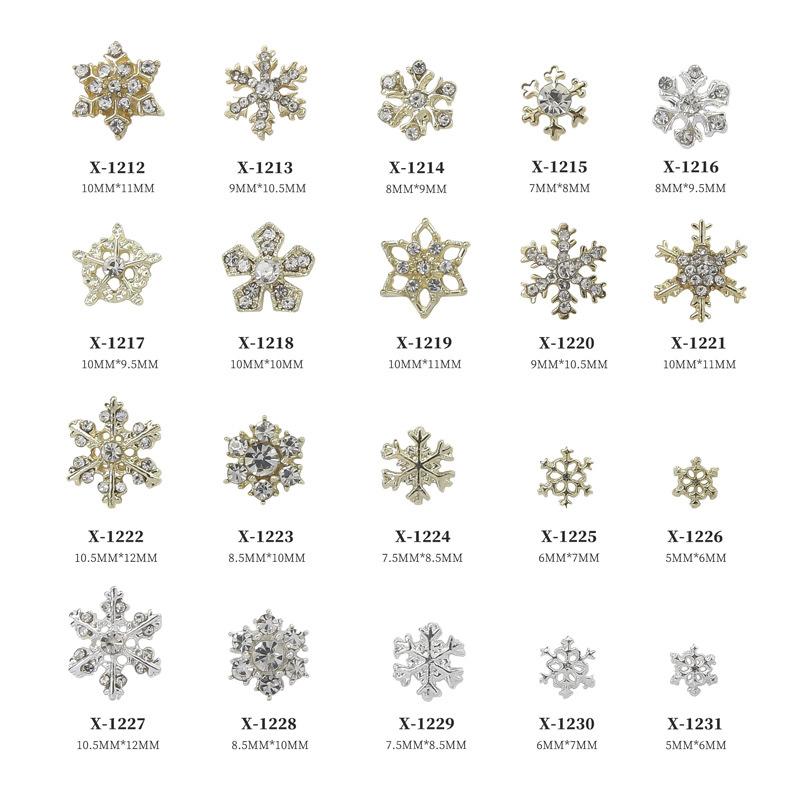 10pcs Snowflake Nail Decorations for Unique and Eye Catching Manicures Charming Nail Accessories
