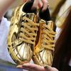 Paar Outdoor-Trainer Gold Silber Herren Hip Hop Casual Tennis Luxus Laufschuhe Damen Klobige Walking-Sneaker Streetwear