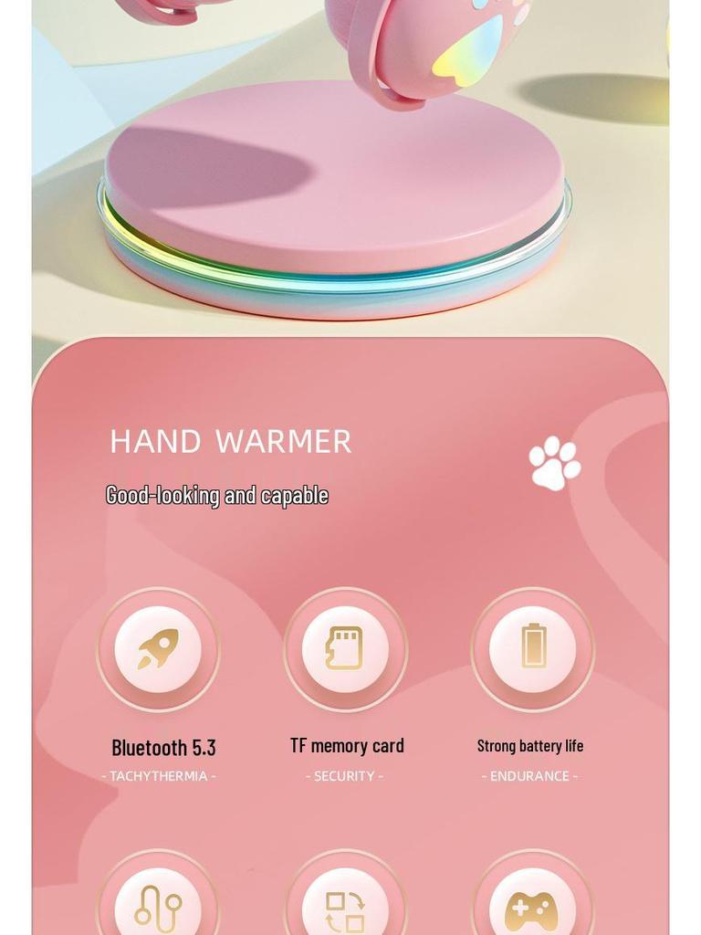 Cross-Border RGB Cat Ear Bluetooth Headphones KE-28 with Mic