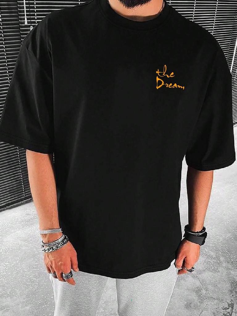 Nesníte svůj život, žijte svůj sen Pánské oblečení Móda Letní trička Streetwear 100% Bavlna Volné topy Prodyšné tričko