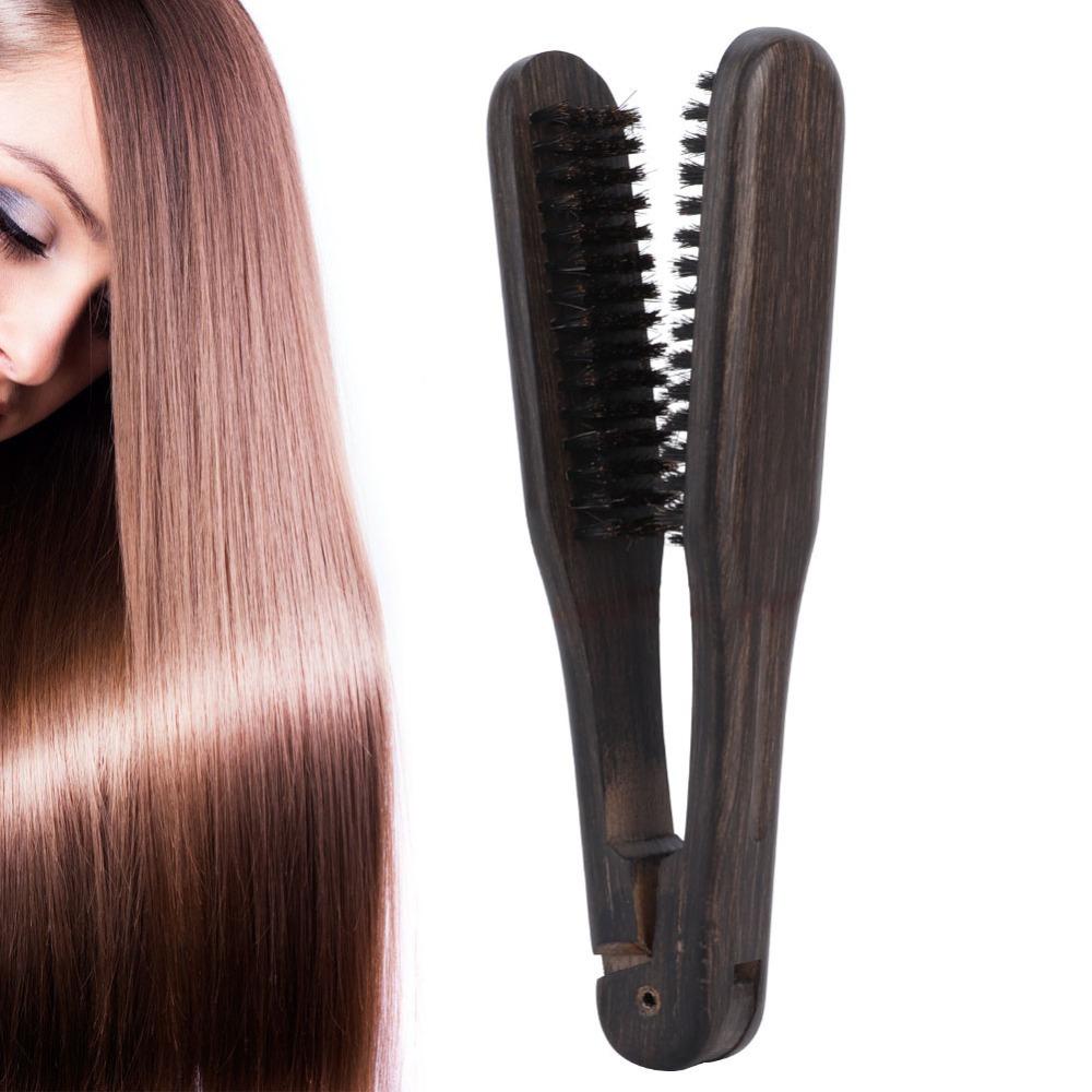Soft Double Brushes Hair Straightening Comb Double-Sided Hair Straightening Comb  Home Use